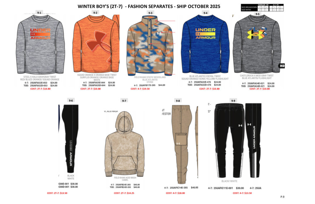 WINTER BOY’S (2T-7) – FASHION SEPARATES – SHIP OCTOBER 2025