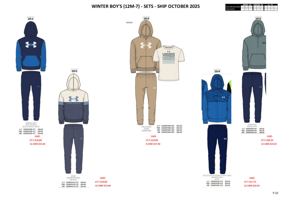 WINTER BOY’S (12M-7) – SETS – SHIP OCTOBER 2025