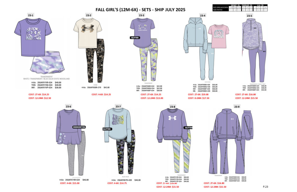 FALL GIRL’S (12M-6X) – SETS – SHIP JULY 2025